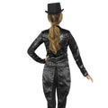 Black - Back - Smiffys Womens-Ladies Sequins Costume Tailcoat