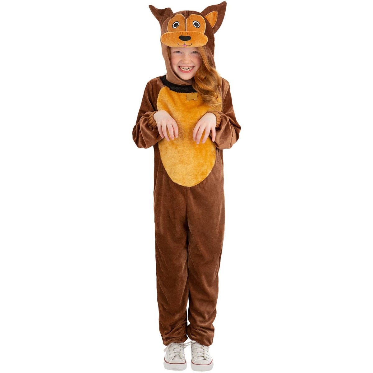 Brown - Back - Smiffys Childrens-Kids Dog Costume