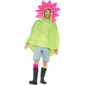 Green - Pack Shot - Smiffys Unisex Adult Flower Party Poncho