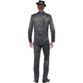 Black - Side - Smiffys Mens Gangster Pinstripe Costume