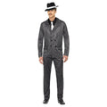 Black - Front - Smiffys Mens Gangster Pinstripe Costume