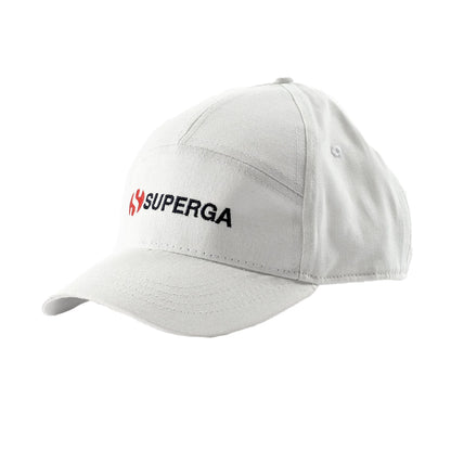 White - Front - Superga Childrens-Kids Logo Baseball Cap