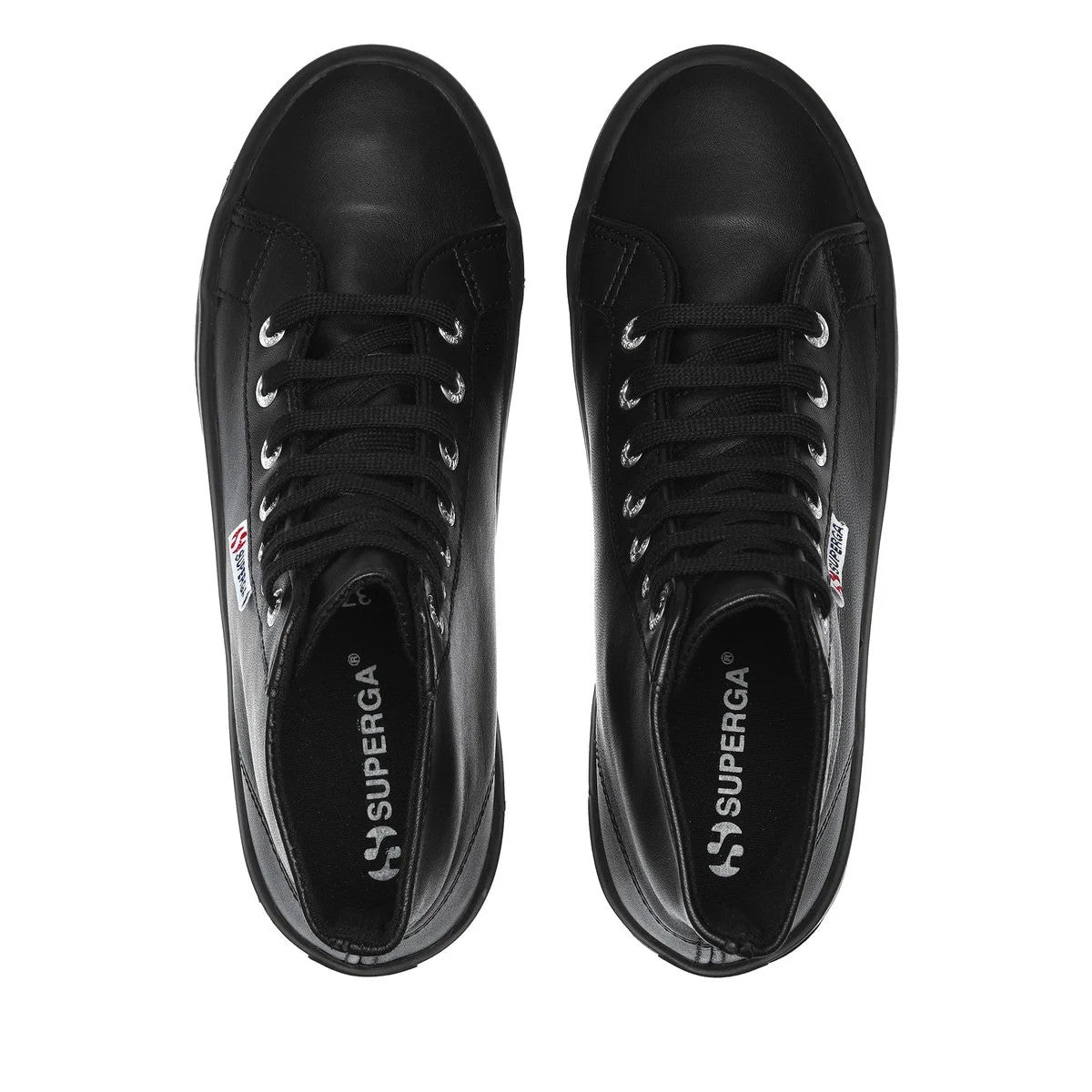 Black - Lifestyle - Superga Womens-Ladies 2341 Alpina Nappa Leather High Tops