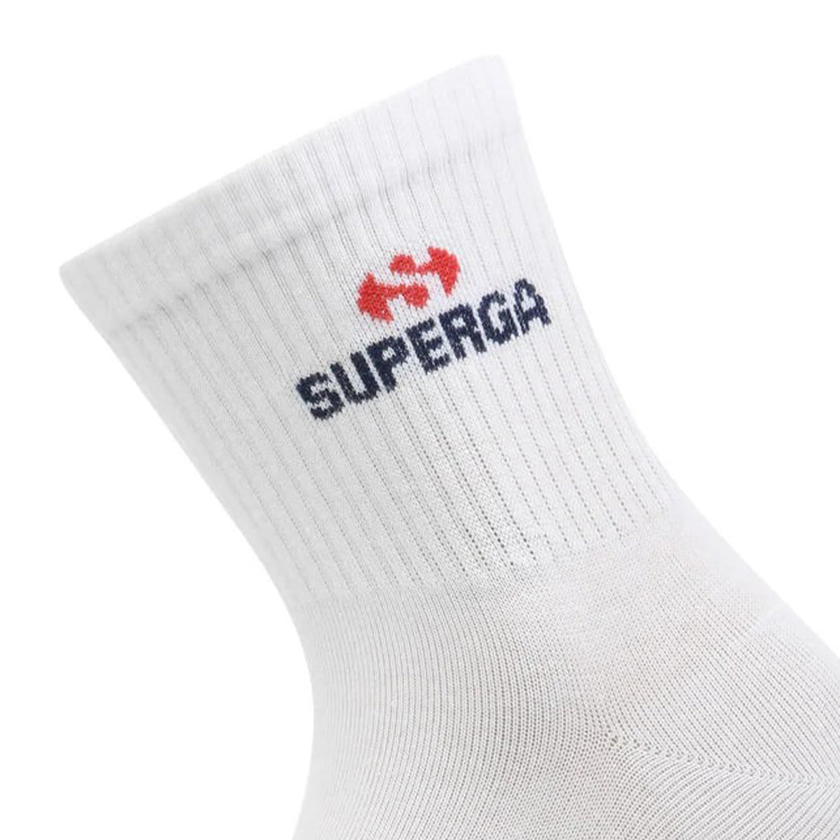 White - Side - Superga Unisex Adult Logo Ankle Socks (Pack Of 3)