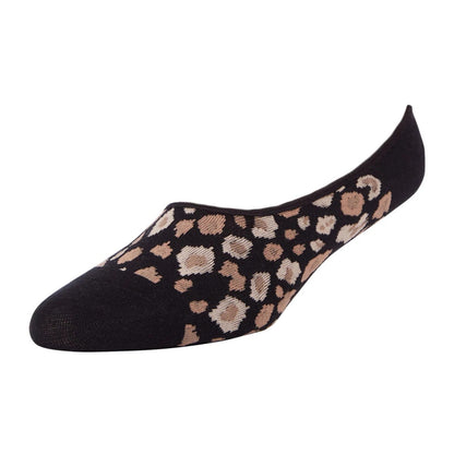 White-Black - Back - Superga Womens-Ladies Invisible Animal Print Socks (Pack of 3)