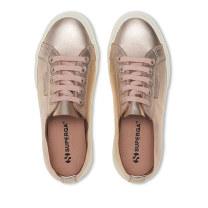 Rose Pink-Avorio - Lifestyle - Superga Womens-Ladies 2750 Nappa Leather Trainers