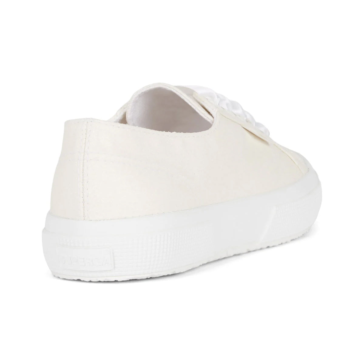 White - Back - Superga Womens-Ladies 2750 Iridescent Glitter Trainers
