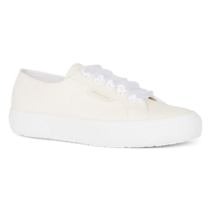 White - Front - Superga Womens-Ladies 2750 Iridescent Glitter Trainers
