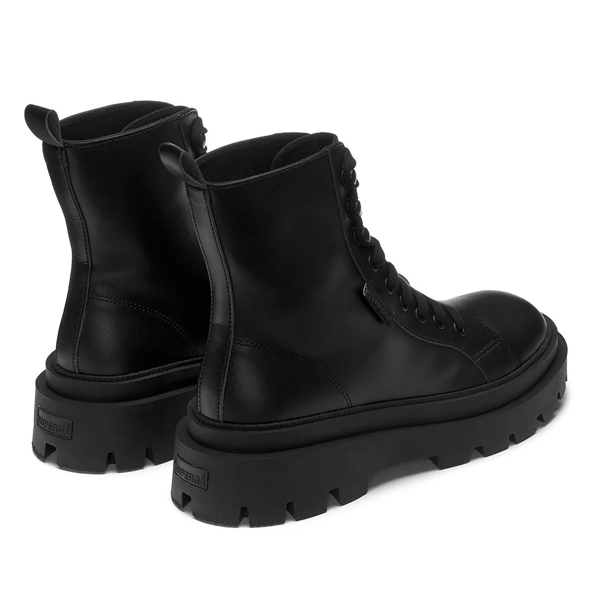 Total Black - Back - Superga Womens-Ladies 3051 Alpina Apex High-top Shoes