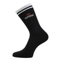 Black - Back - Superga Unisex Adult Ribbed Knitted Socks (Pack of 3)