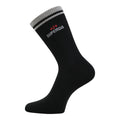 Black - Side - Superga Unisex Adult Ribbed Knitted Socks (Pack of 3)
