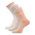 Peach-White-Tan - Front - Superga Unisex Adult Ribbed Knitted Socks (Pack of 3)