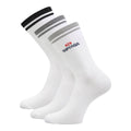 White - Front - Superga Unisex Adult Ribbed Knitted Socks (Pack of 3)