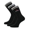 Black - Front - Superga Unisex Adult Ribbed Knitted Socks (Pack of 3)