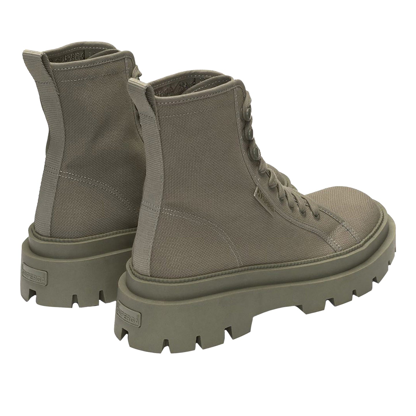 Total Green Safari - Side - Superga Womens-Ladies 3051 Alpina Apex Shoes