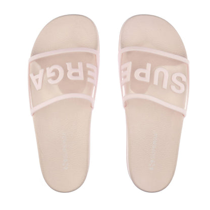 Light Pink - Lifestyle - Superga Womens-Ladies 1908 Clear Identity Sliders