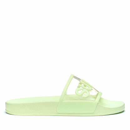 Primrose Green - Front - Superga Womens-Ladies 1908 Clear Identity Sliders