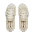 Beige Light Eggshell-Avorio - Lifestyle - Superga Womens-Ladies 2631 Stripe Platform Trainers