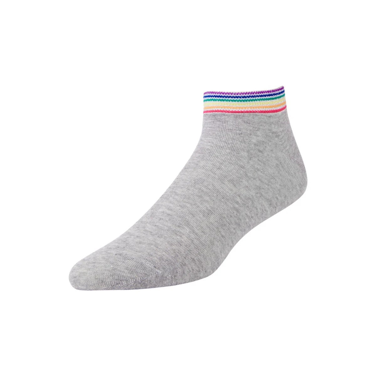 White-Ash Grey-Black - Side - Superga Womens-Ladies Rainbow Socks (Pack of 3)