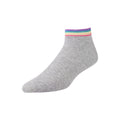 White-Ash Grey-Black - Side - Superga Womens-Ladies Rainbow Socks (Pack of 3)