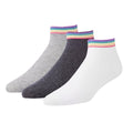 White-Ash Grey-Black - Front - Superga Womens-Ladies Rainbow Socks (Pack of 3)