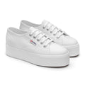White - Front - Superga Womens-Ladies 2790 Linea Up Down Trainers