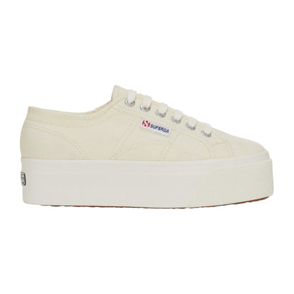 Natural Beige-Avorio - Front - Superga Unisex Adult 2790 Linea Up Down Trainers