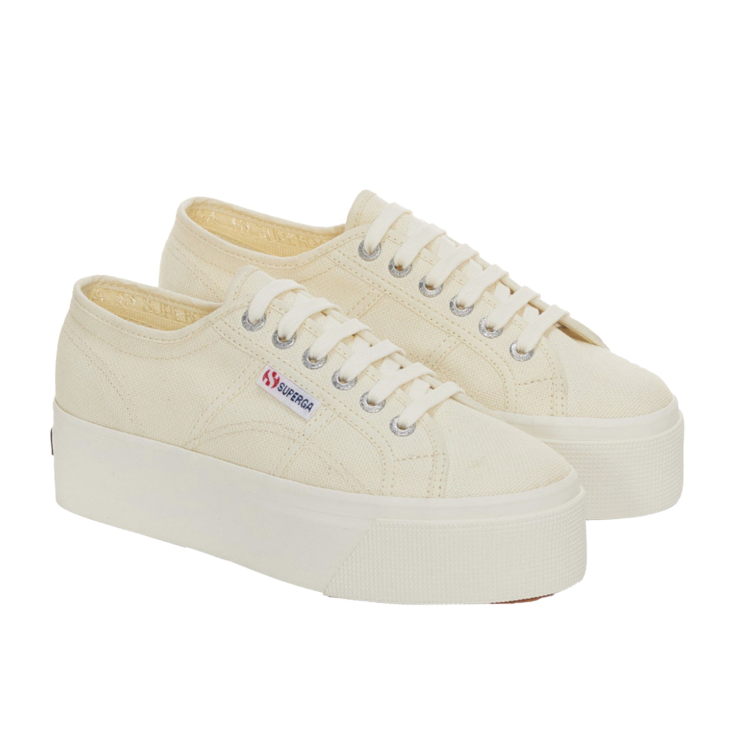 Natural Beige-Avorio - Back - Superga Unisex Adult 2790 Linea Up Down Trainers