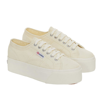 Natural Beige-Avorio - Back - Superga Unisex Adult 2790 Linea Up Down Trainers
