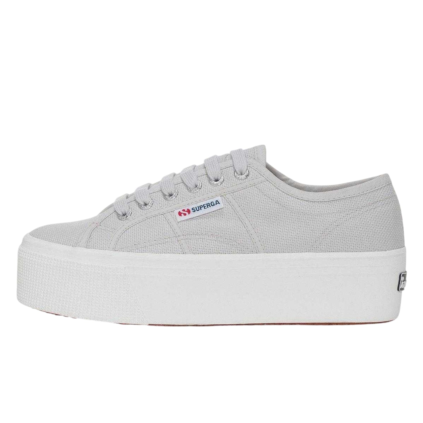 Grey Silver-Avorio - Back - Superga Unisex Adult 2790 Linea Up Down Trainers