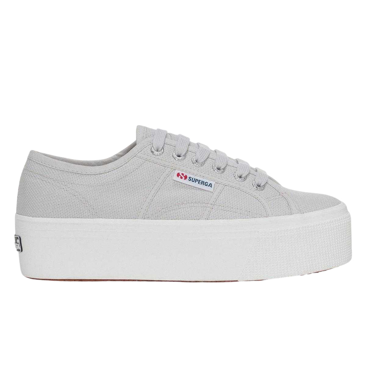 Grey Silver-Avorio - Side - Superga Unisex Adult 2790 Linea Up Down Trainers