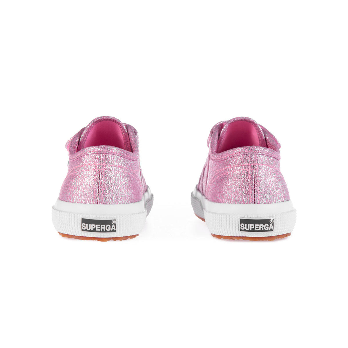 Cotton Candy - Back - Superga Childrens-Kids 2750 Lamew Double Strap Trainers
