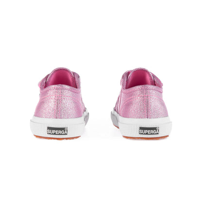 Cotton Candy - Back - Superga Childrens-Kids 2750 Lamew Double Strap Trainers