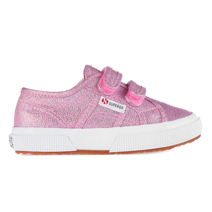 Cotton Candy - Front - Superga Childrens-Kids 2750 Lamew Double Strap Trainers