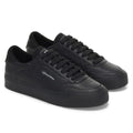 Triple Black - Front - Superga Unisex Adult 3843 New Sports Club Leather Trainers