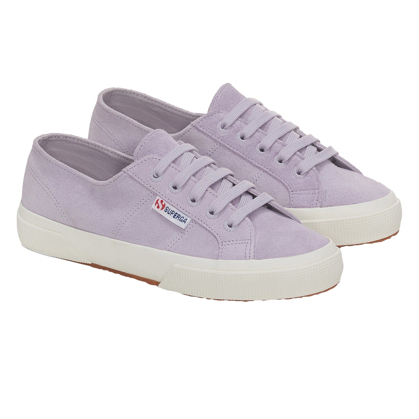Light Violet-Avorio - Front - Superga Unisex Adult 2750 Suede Lace Up Tennis Shoes