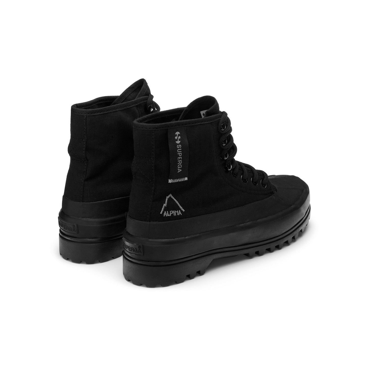 Total Black - Back - Superga Unisex Adult 2481 Alpina Ripstop High Tops