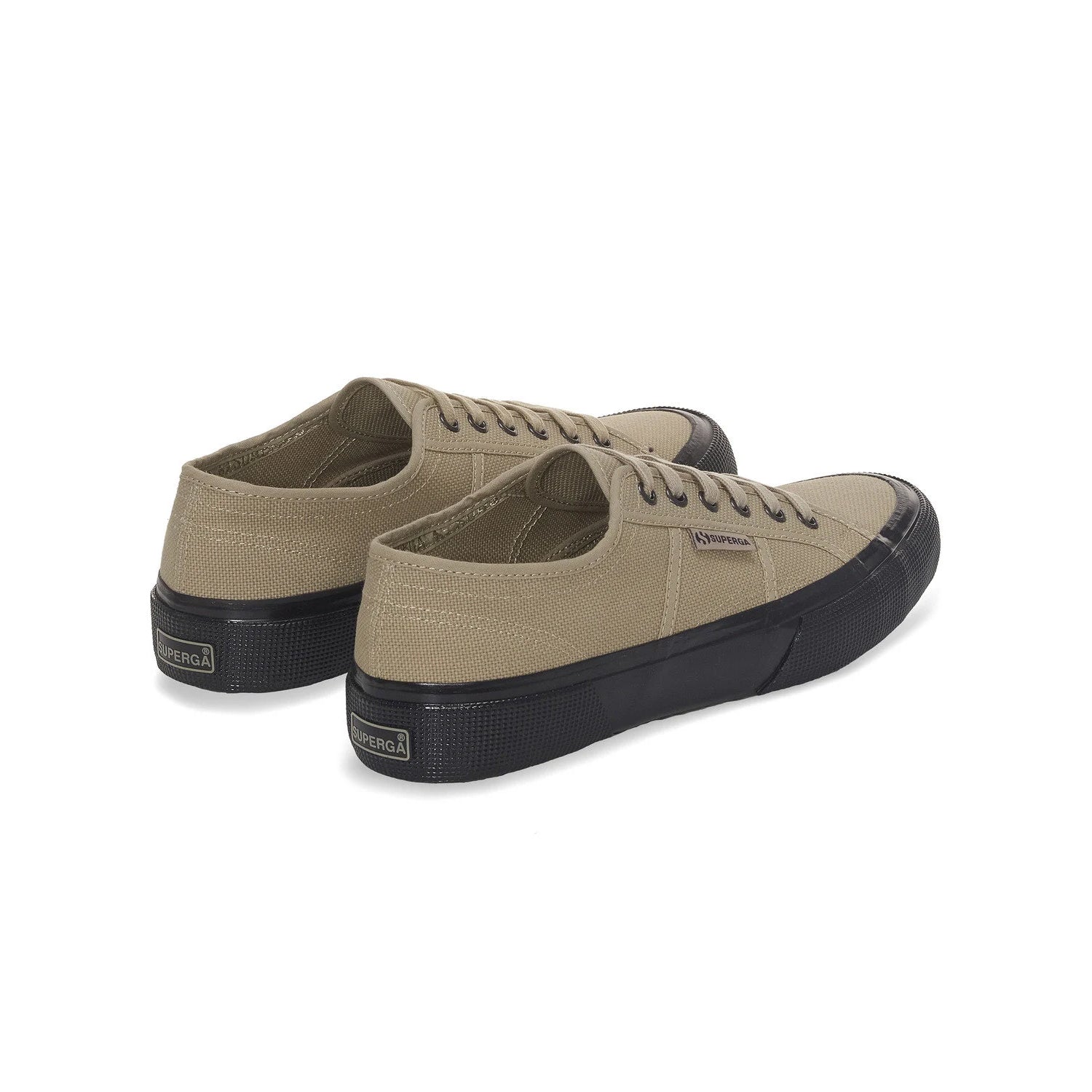 Fossil Grey-Bristol Black - Back - Superga Unisex Adult 2490 Bold Trainers