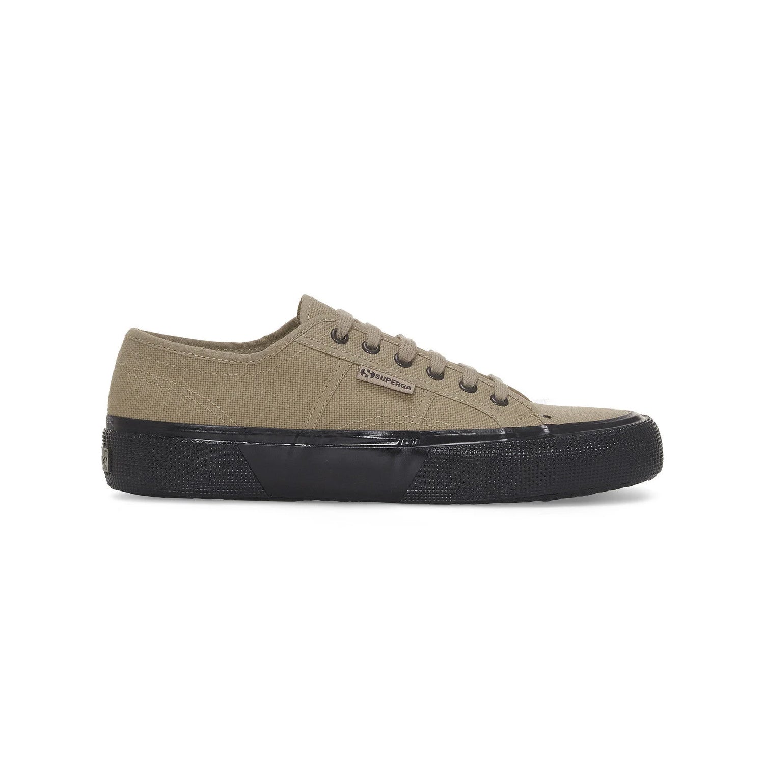 Fossil Grey-Bristol Black - Side - Superga Unisex Adult 2490 Bold Trainers
