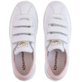 White-Light Pink - Lifestyle - Superga Womens-Ladies 2870 Sport Club S Leather 3 Touch Fastening Strap Trainers