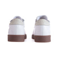 White-Beige Gesso - Back - Superga Womens-Ladies 2870 Sport Club S Contrast Detail Leather Trainers
