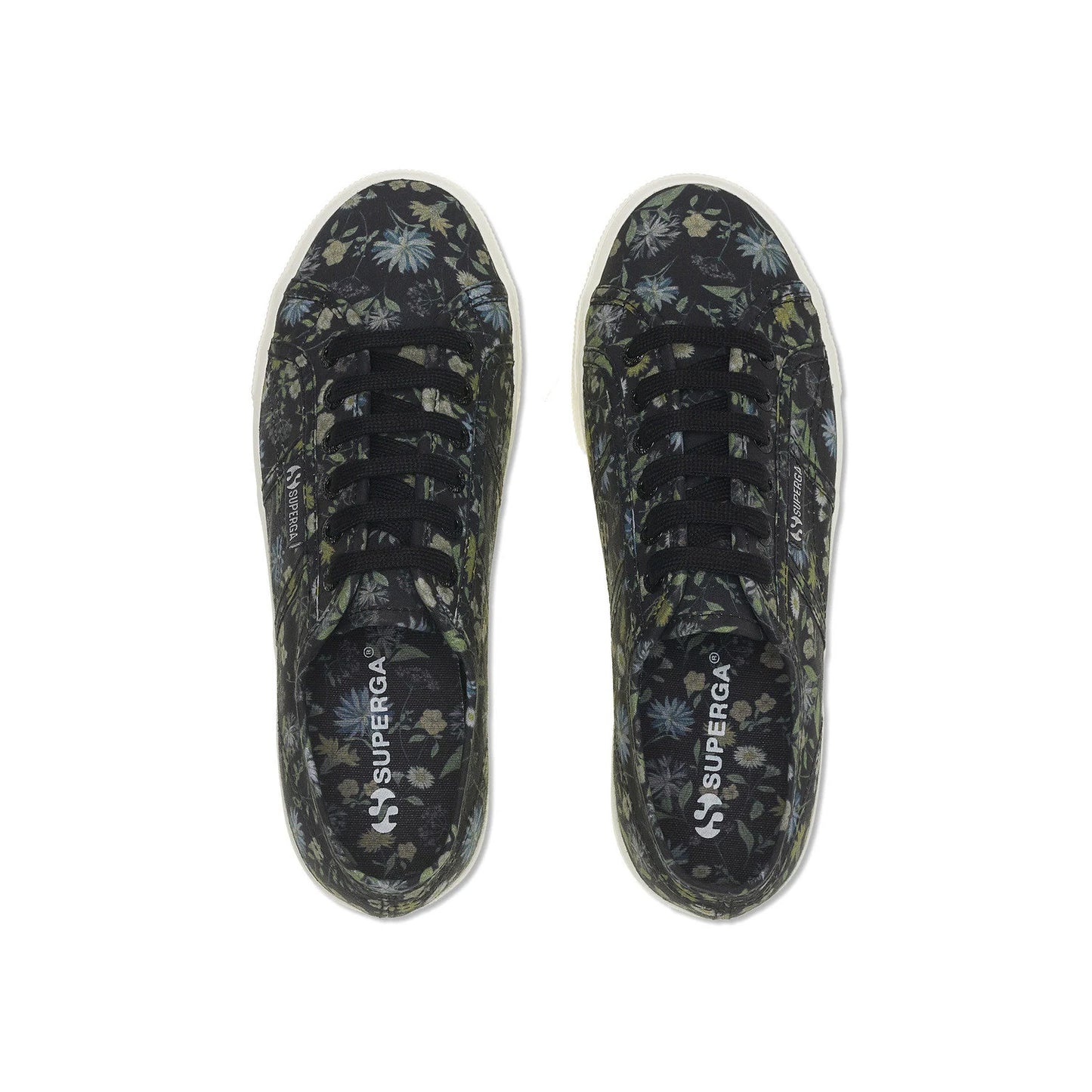 Dark Grey - Lifestyle - Superga Womens-Ladies 2790 Floral Lace Up Trainers