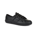 Total Black - Front - Superga Unisex Adult 2750 Efglu Leather Trainers