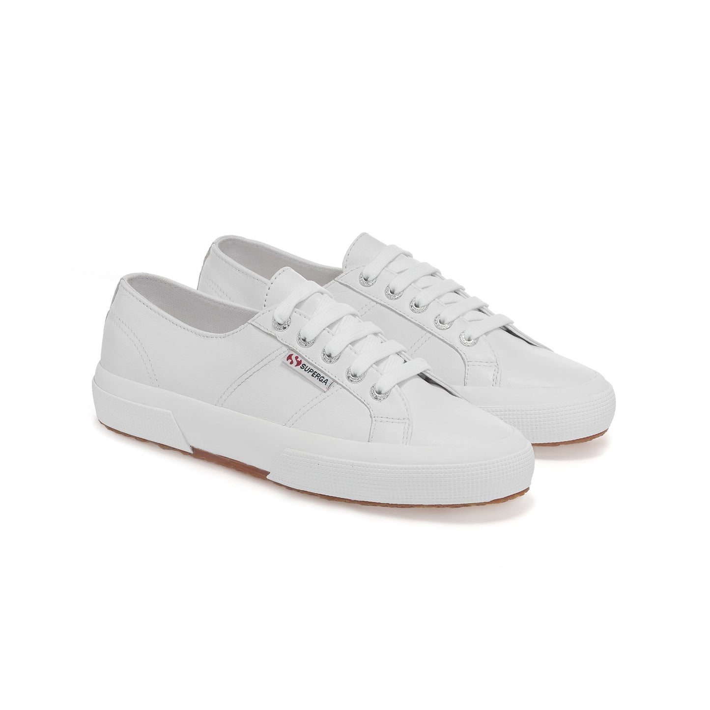 Optic White - Front - Superga Unisex Adult 2750 Nappa Leather Trainers