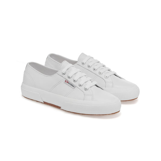 Optic White - Front - Superga Unisex Adult 2750 Nappa Leather Trainers