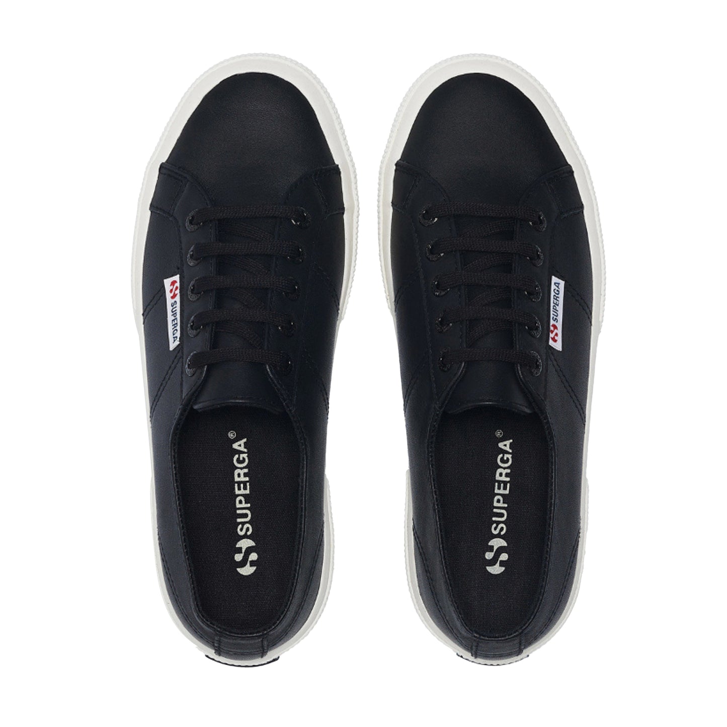 Black-Avorio - Lifestyle - Superga Unisex Adult 2750 Nappa Leather Trainers