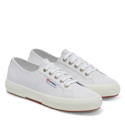 Optical White-Avorio - Front - Superga Unisex Adult 2750 Nappa Leather Trainers