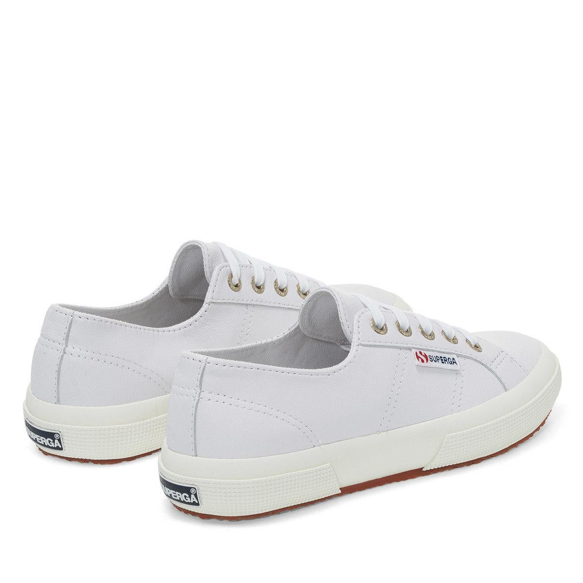 Optical White-Avorio - Back - Superga Unisex Adult 2750 Nappa Leather Trainers