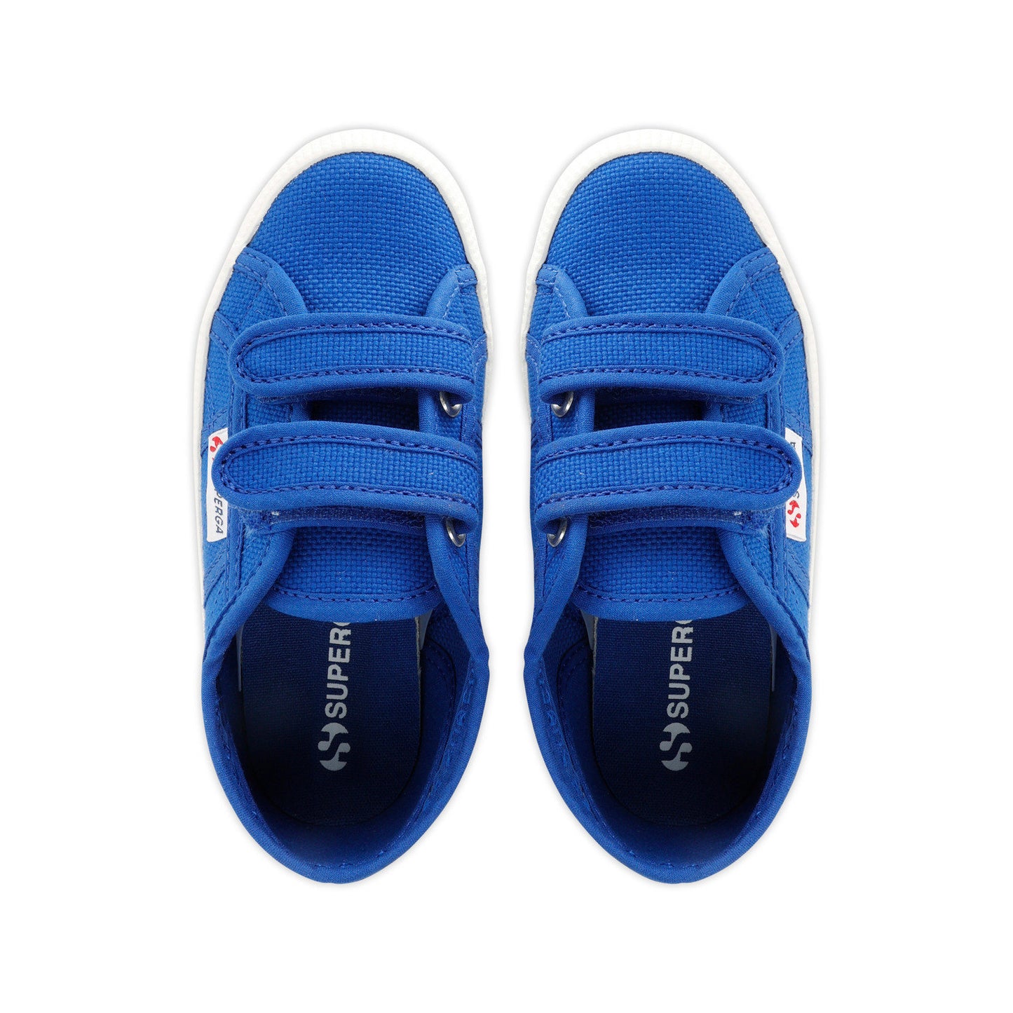 Royal Blue-Avorio - Lifestyle - Superga Childrens-Kids 2750 Easylite Touch Fastening Trainers