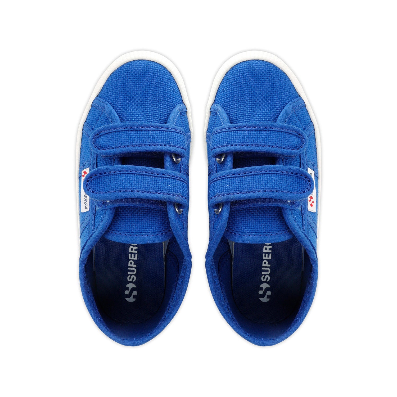 Royal Blue-Avorio - Lifestyle - Superga Childrens-Kids 2750 Easylite Touch Fastening Trainers